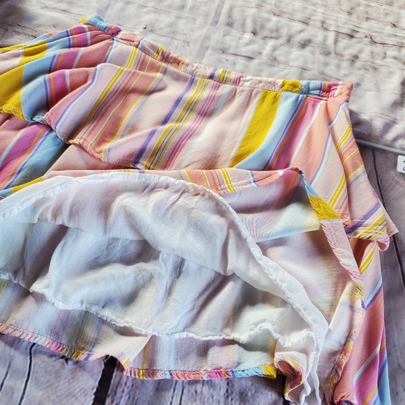 Showpo Ressy Mini Skit Size 10 Khaia Keyhole Top Size 8 Multi Stripe Set - Picture 15 of 16